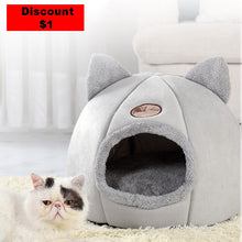 Load image into Gallery viewer, Deep sleep comfort in winter cat bed