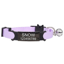 Load image into Gallery viewer, Personalized ID Free Engraving Cat Collar
