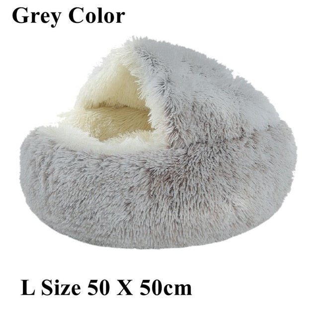 Hot Plush Round Cat Bed