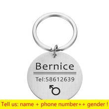 Load image into Gallery viewer, Personalized Pet ID Tag Keychain
