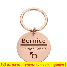 Load image into Gallery viewer, Personalized Pet ID Tag Keychain
