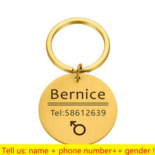 Load image into Gallery viewer, Personalized Pet ID Tag Keychain
