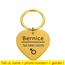 Load image into Gallery viewer, Personalized Pet ID Tag Keychain
